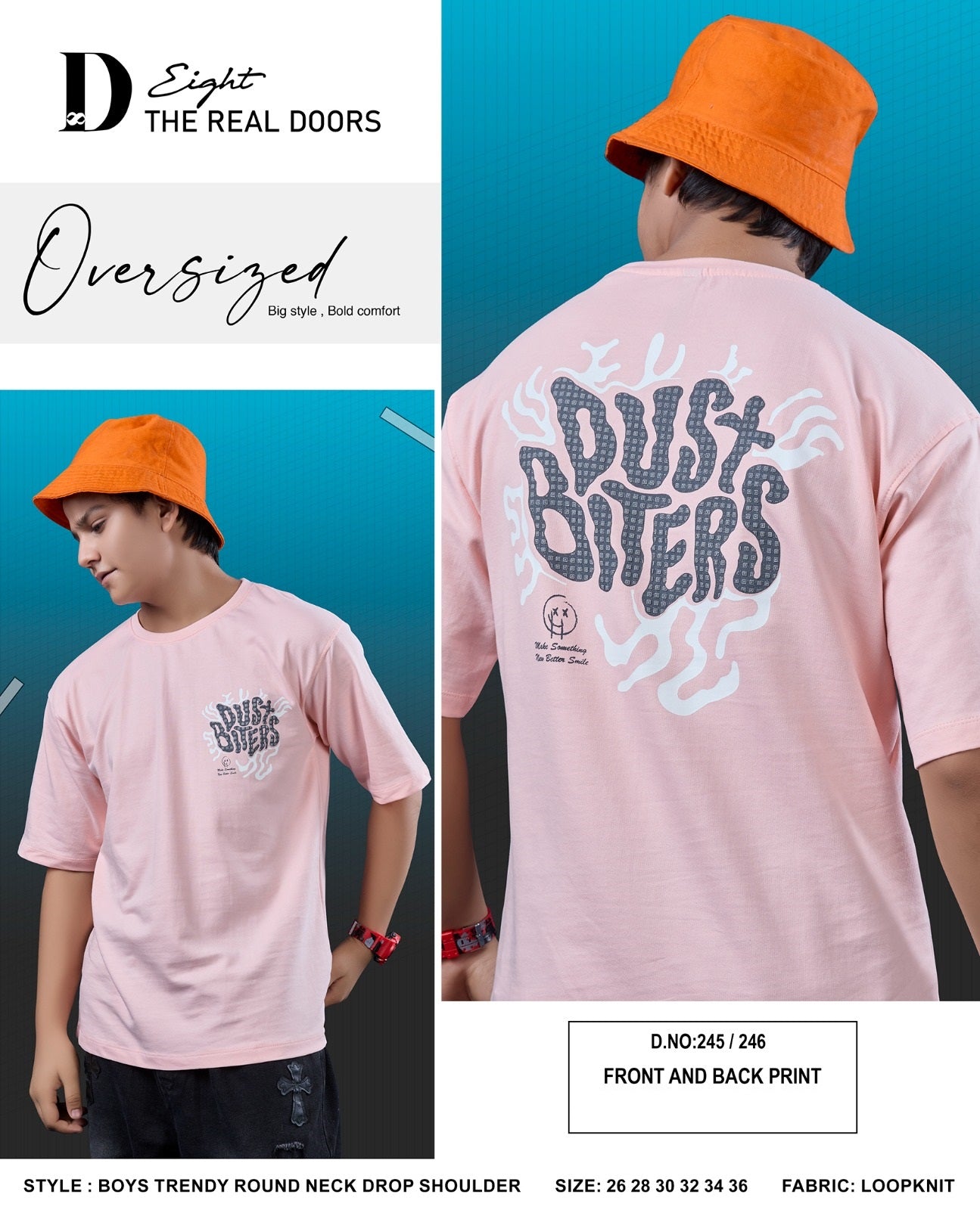 J 245-246 D-8 Loopknit Boys Tshirt Wholesale