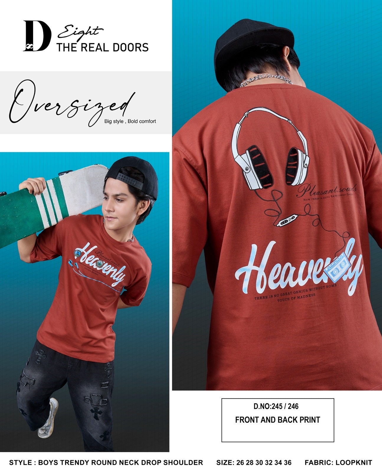 J 245-246 D-8 Loopknit Boys Tshirt Wholesale