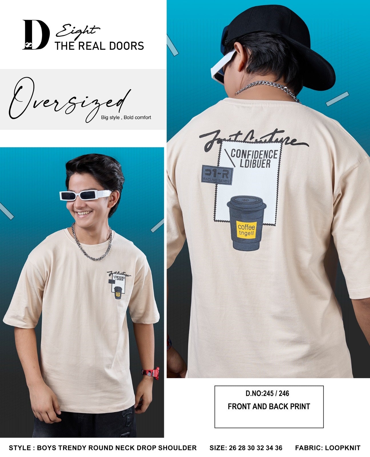 J 245-246 D-8 Loopknit Boys Tshirt Wholesale