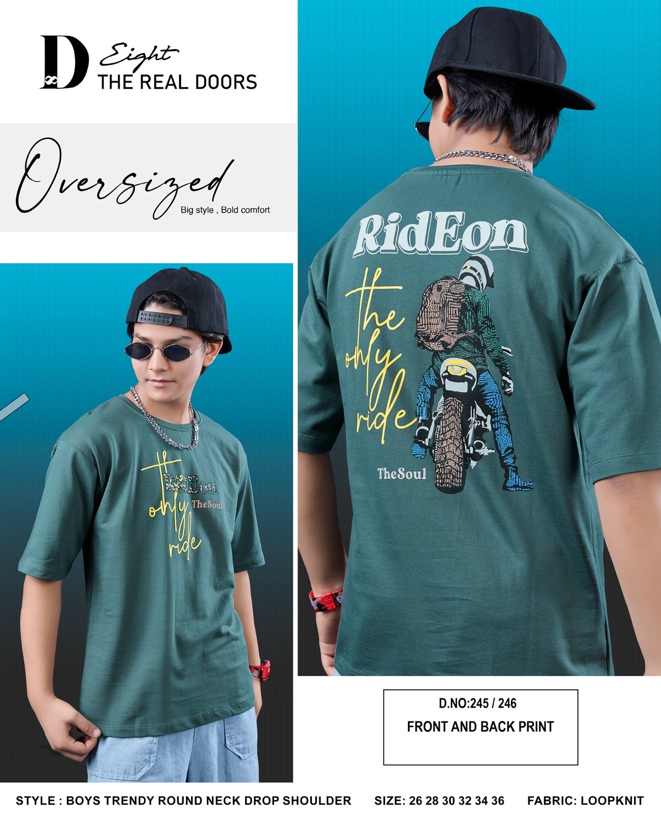 J 245-246 D-8 Loopknit Boys Tshirt Wholesale