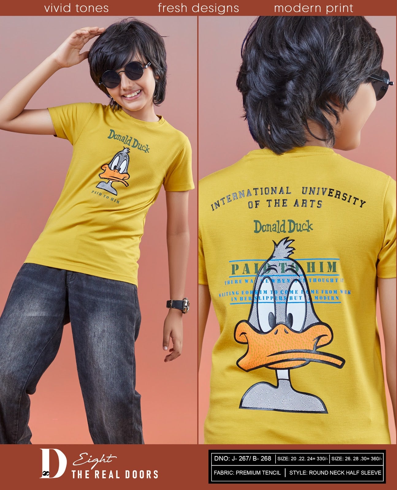 J 267-268 D-8 Tencil Boys Tshirt Wholesaler Gujarat