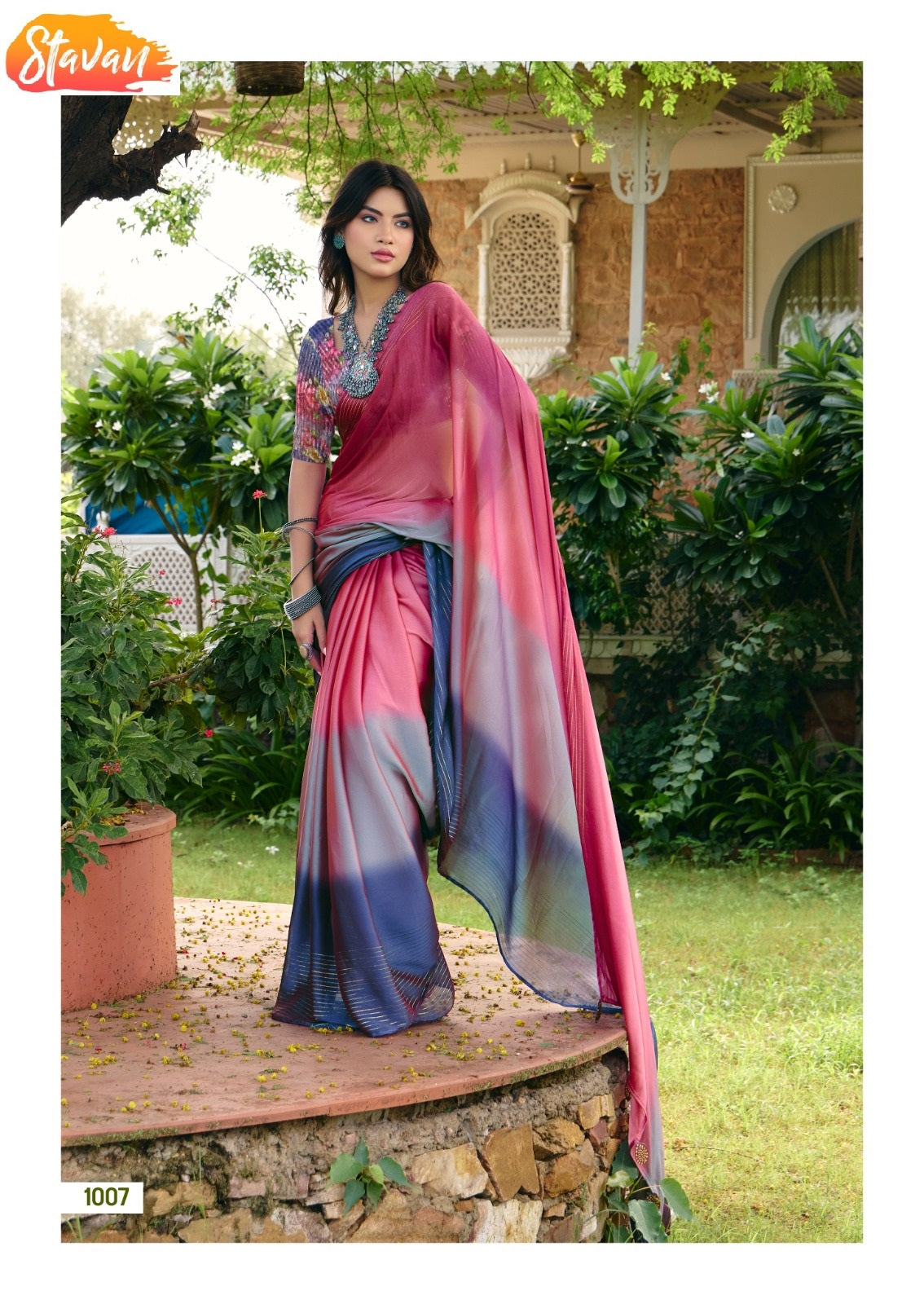 Jaana Stavan Jari Chiffon Sarees Wholesaler Gujarat