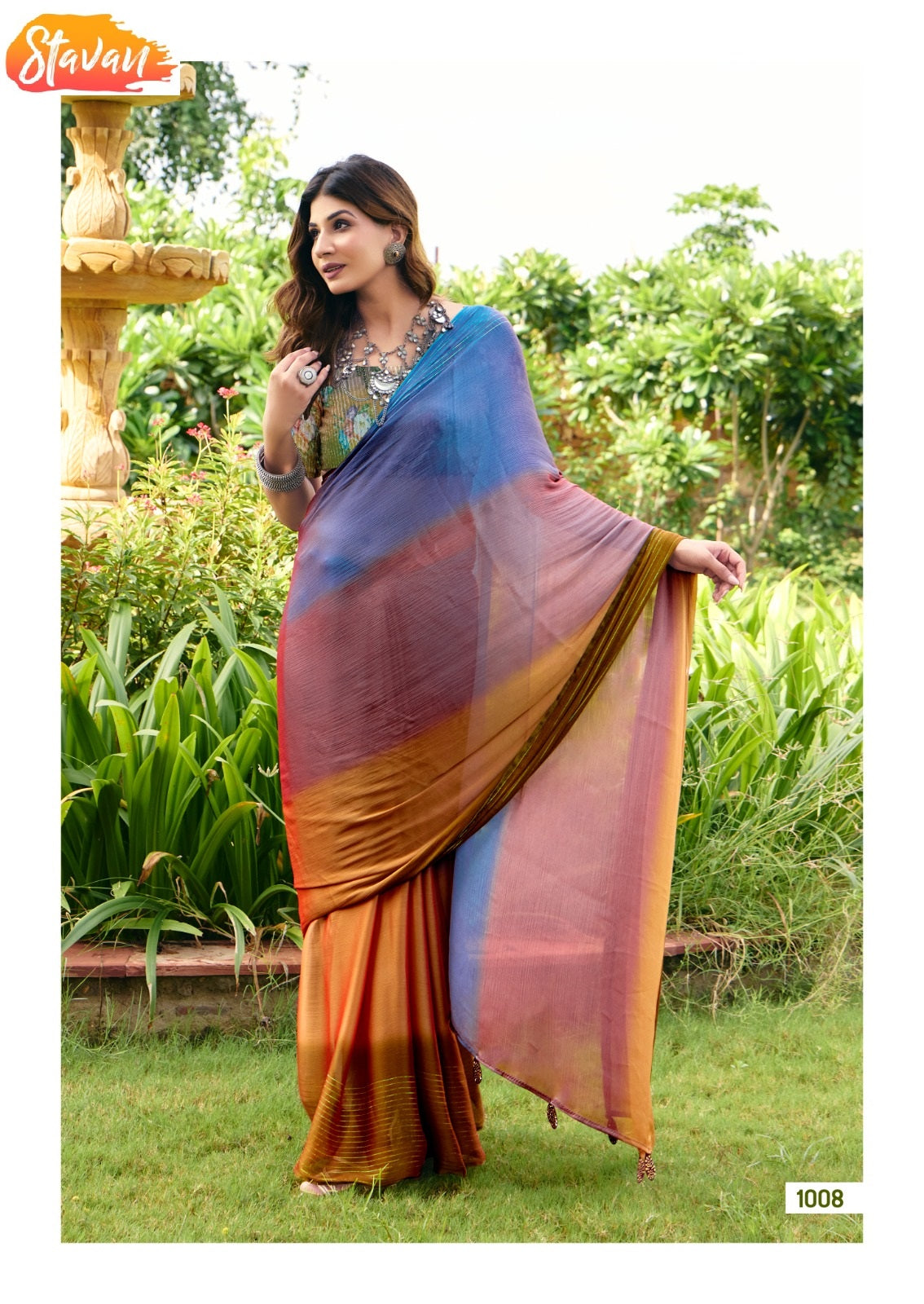 Jaana Stavan Jari Chiffon Sarees Wholesaler Gujarat