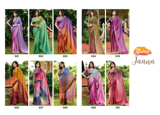Jaana Stavan Jari Chiffon Sarees Wholesaler Gujarat