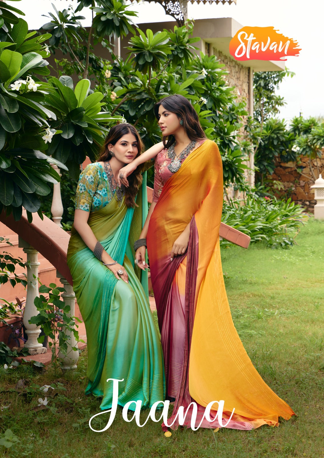 Jaana Stavan Jari Chiffon Sarees Wholesaler Gujarat