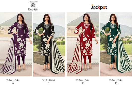 Jackpot Radhika Fashion Cambric Cotton Pant Style Suits Wholesale