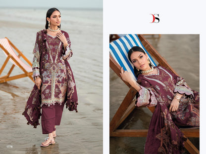 Jade 5 Needle Wonder Deepsy Cotton Cambric Pakistani Patch Work Suits Supplier