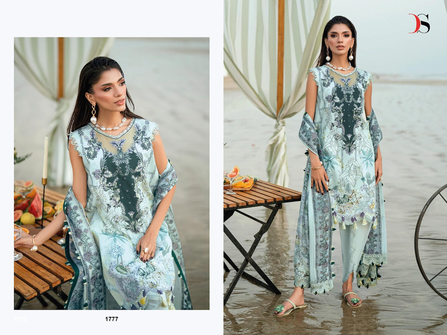 Jade 5 Needle Wonder Deepsy Cotton Cambric Pakistani Patch Work Suits Supplier