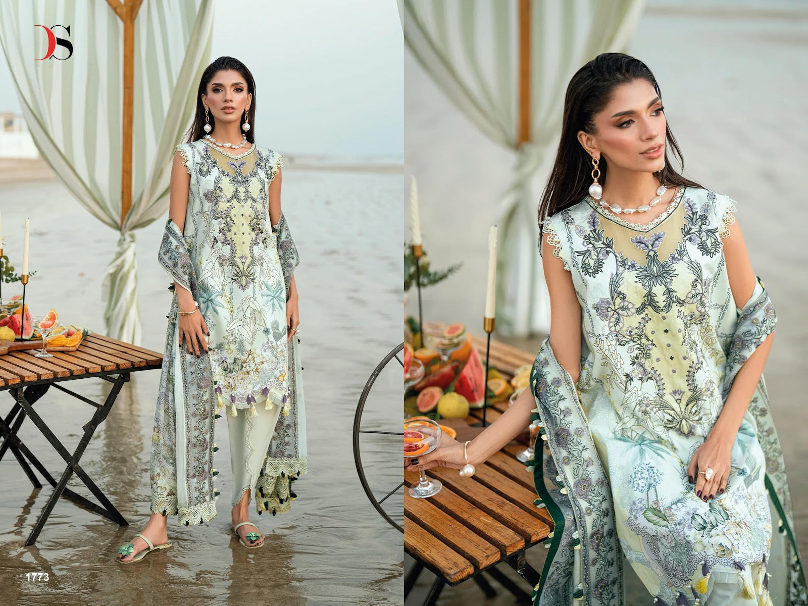 Jade 5 Needle Wonder Deepsy Cotton Cambric Pakistani Patch Work Suits Supplier