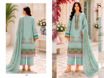 Jade 6 Bliss Lawn Deepsy Cotton Pakistani Patch Work Suits Wholesale