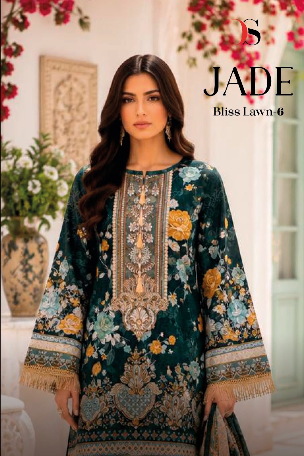 Jade 6 Bliss Lawn Deepsy Cotton Pakistani Patch Work Suits Wholesale