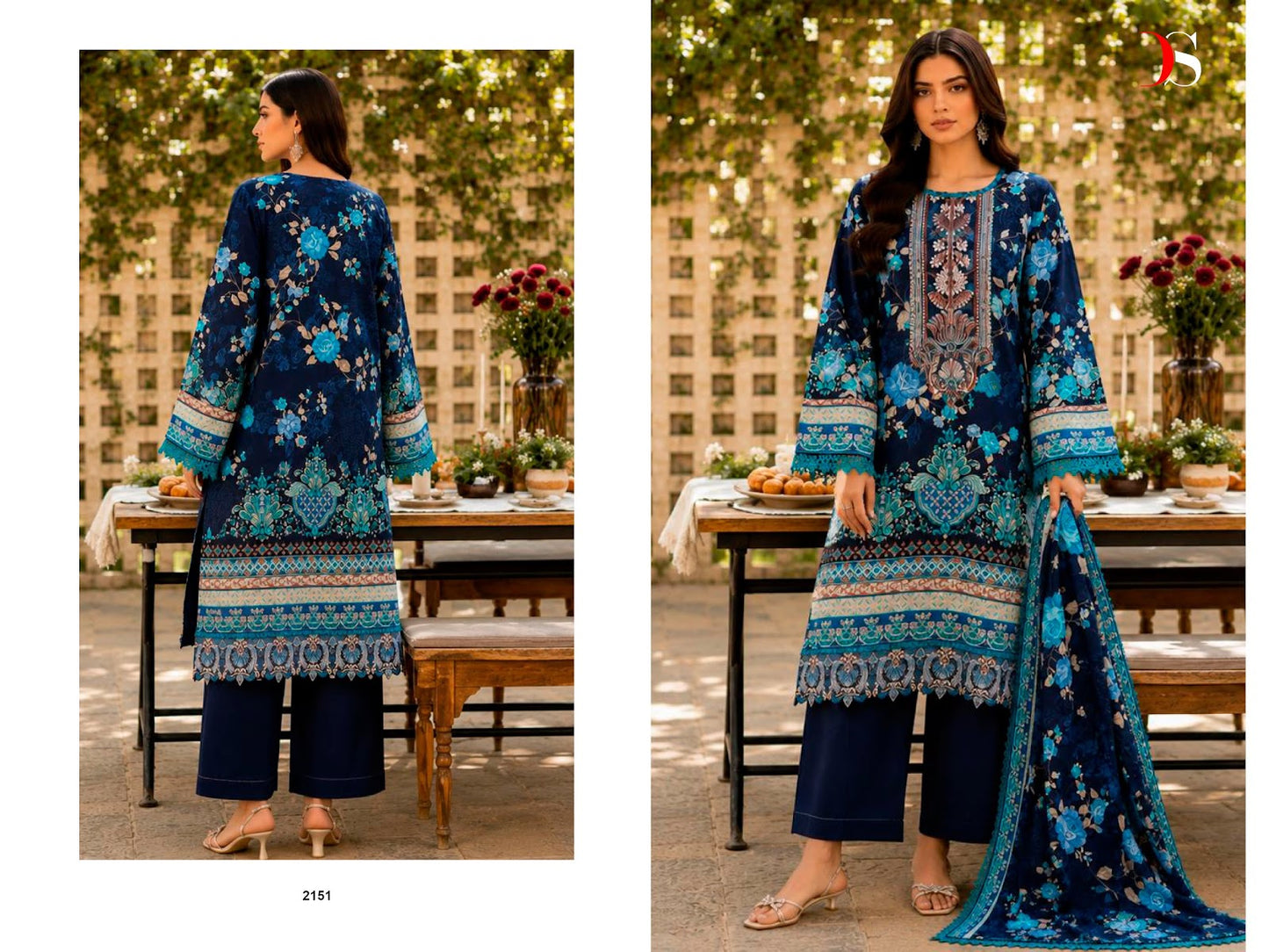 Jade 6 Bliss Lawn Deepsy Cotton Pakistani Patch Work Suits Wholesale