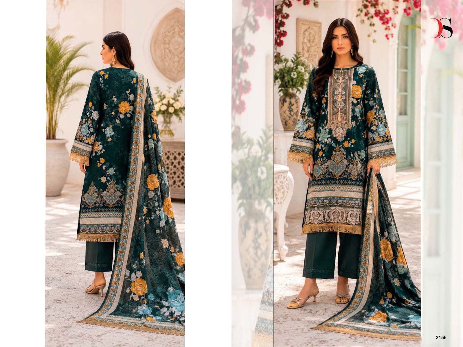 Jade 6 Bliss Lawn Deepsy Cotton Pakistani Patch Work Suits Wholesale
