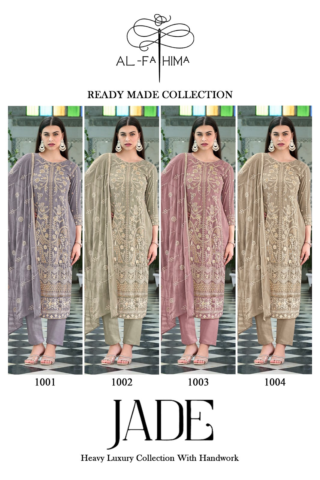 Jade Al Fathima Fox Georgette Pakistani Readymade Suits Wholesale Price