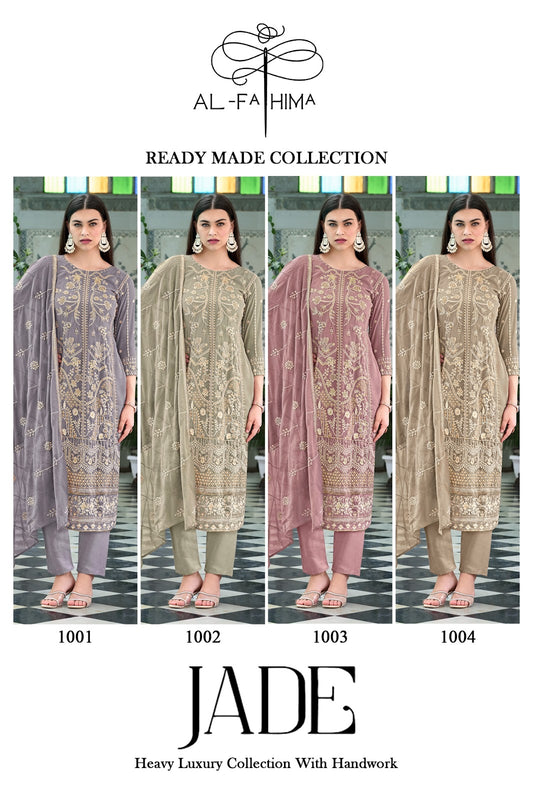 Jade Al Fathima Fox Georgette Pakistani Readymade Suits Wholesale Price