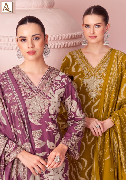 Jade Baagh Alok Viscose Reyon Karachi Salwar Suits Supplier India