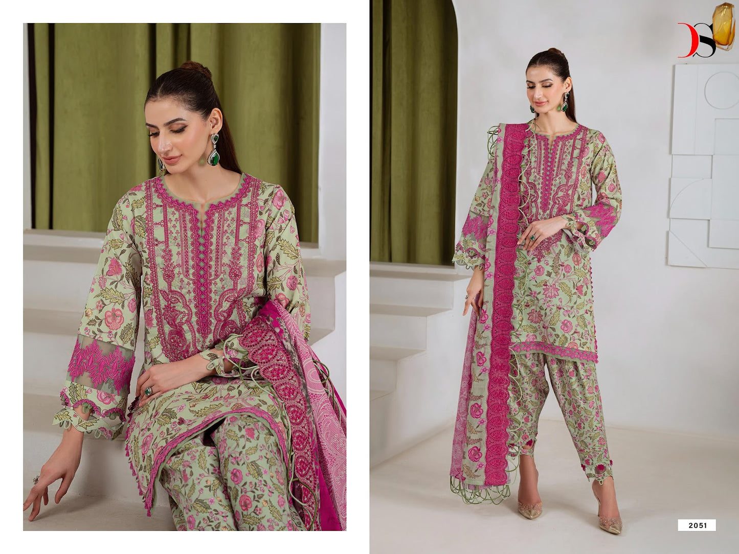 Jade Bagh 2 Deepsy Cotton Pakistani Patch Work Suits Wholesale Price