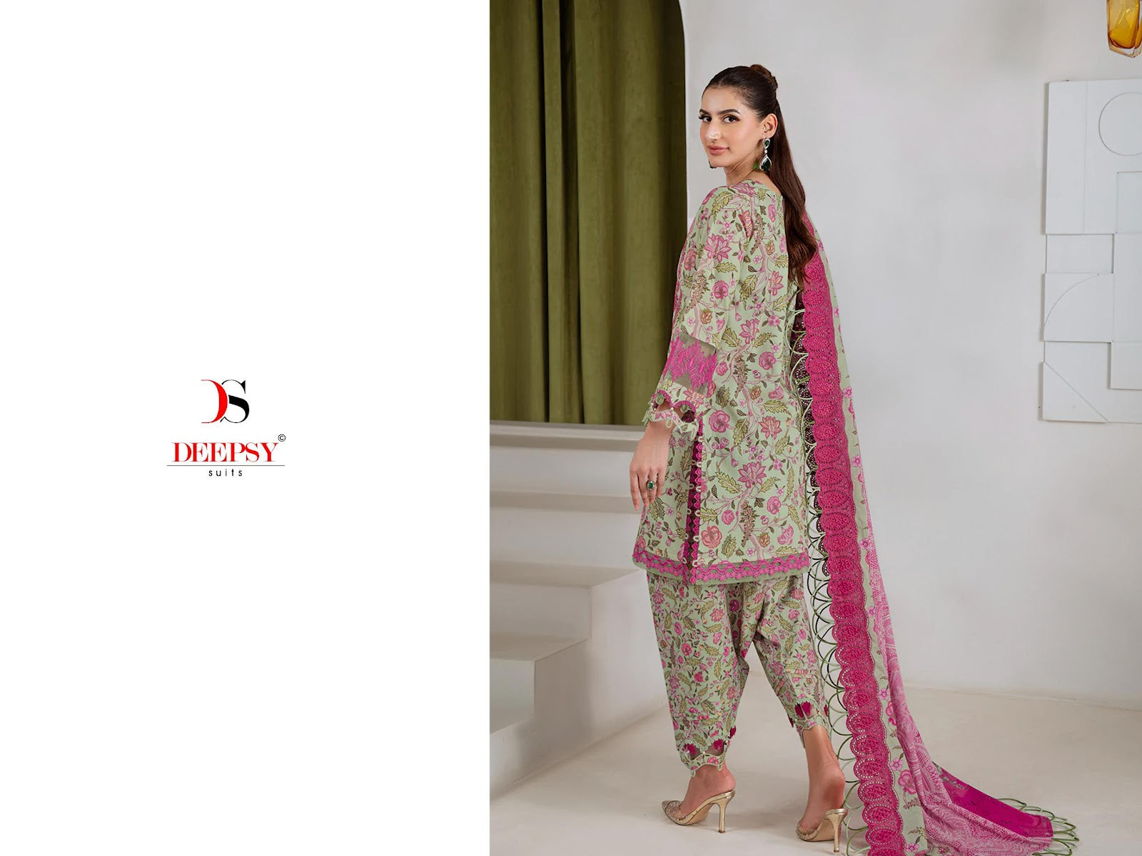Jade Bagh 2 Deepsy Cotton Pakistani Patch Work Suits Wholesale Price