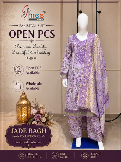 Jade Bagh Vol 1 Lawn Collection Shree Fabs Cotton Pakistani Readymade Suits Exporter India