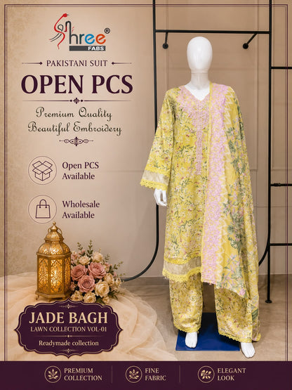 Jade Bagh Vol 1 Lawn Collection Shree Fabs Cotton Pakistani Readymade Suits Exporter India
