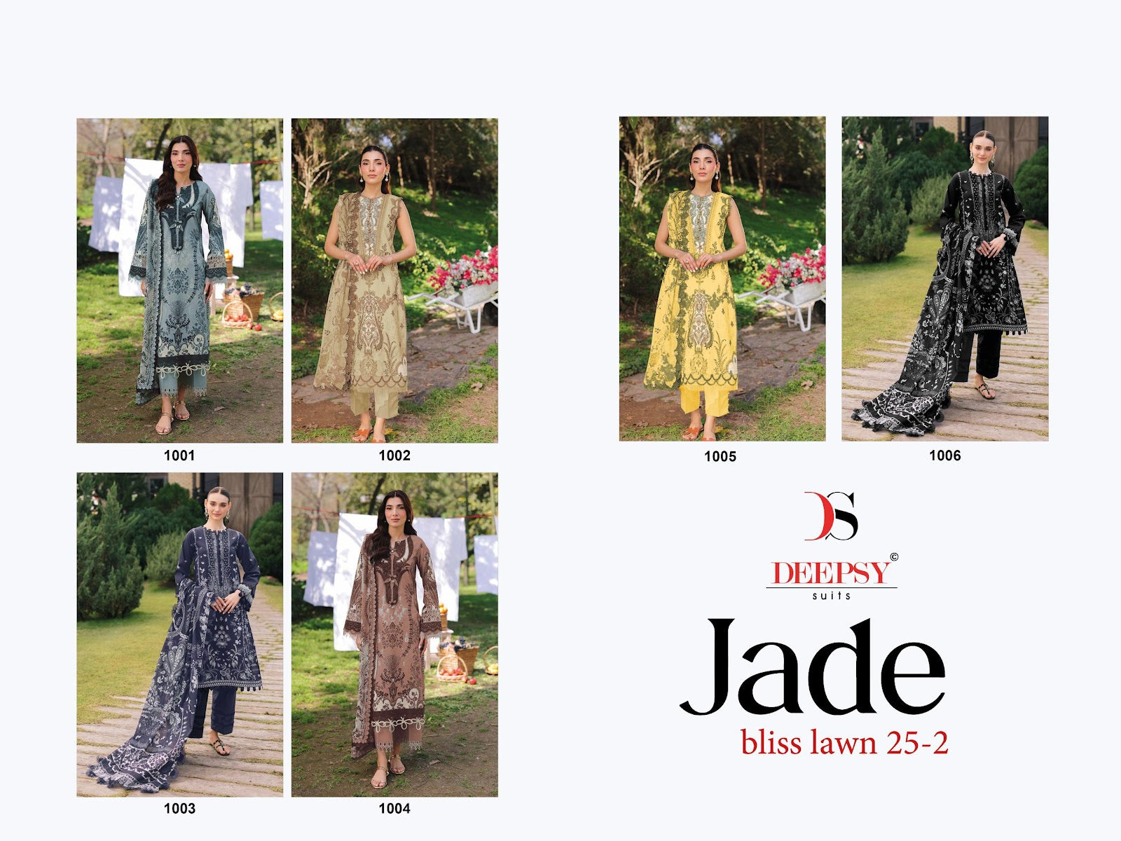 Jade Bliss Lawn 25-2 Deepsy Cotton Pakistani Patch Work Suits Supplier
