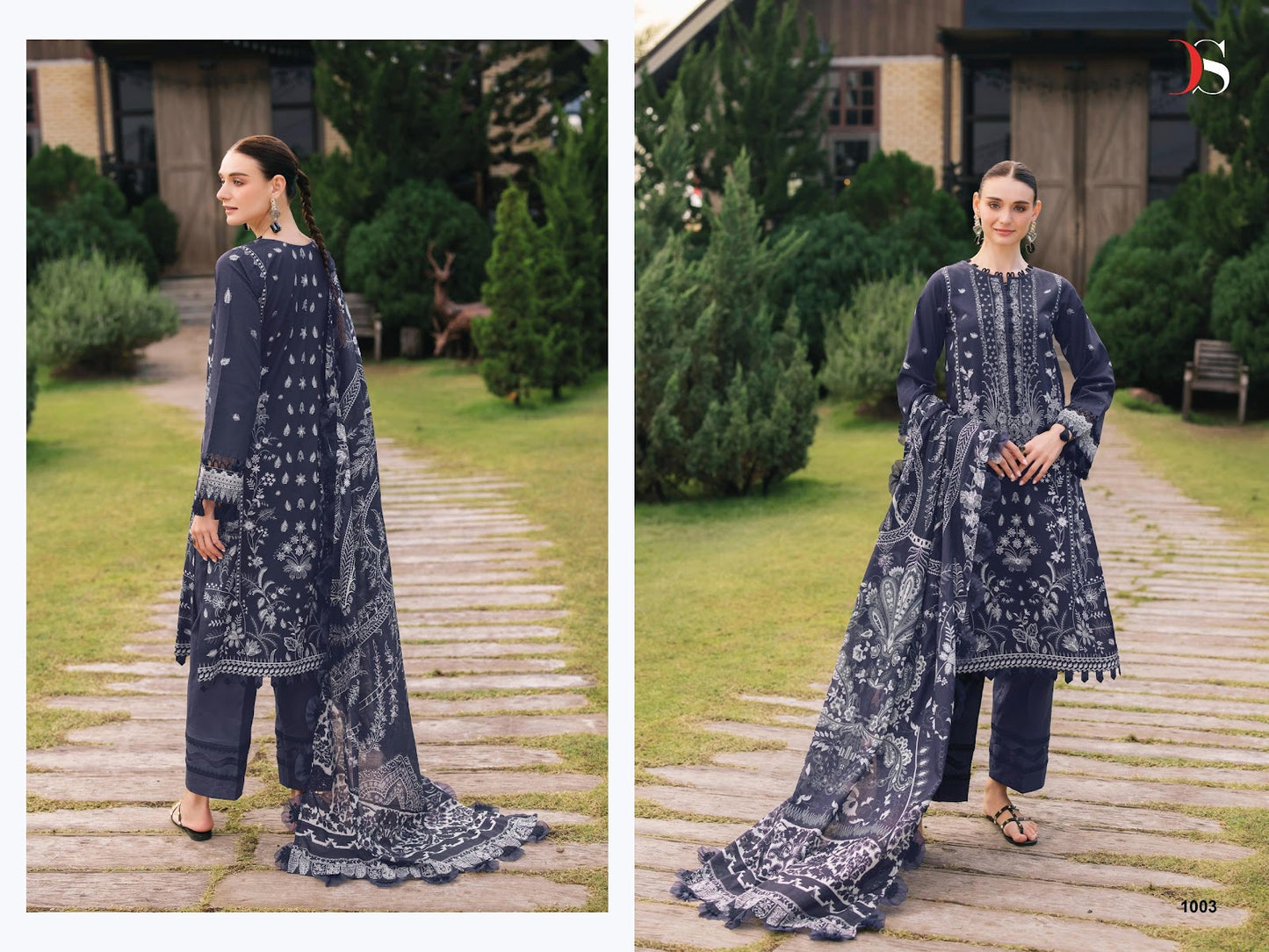 Jade Bliss Lawn 25-2 Deepsy Cotton Pakistani Patch Work Suits Supplier