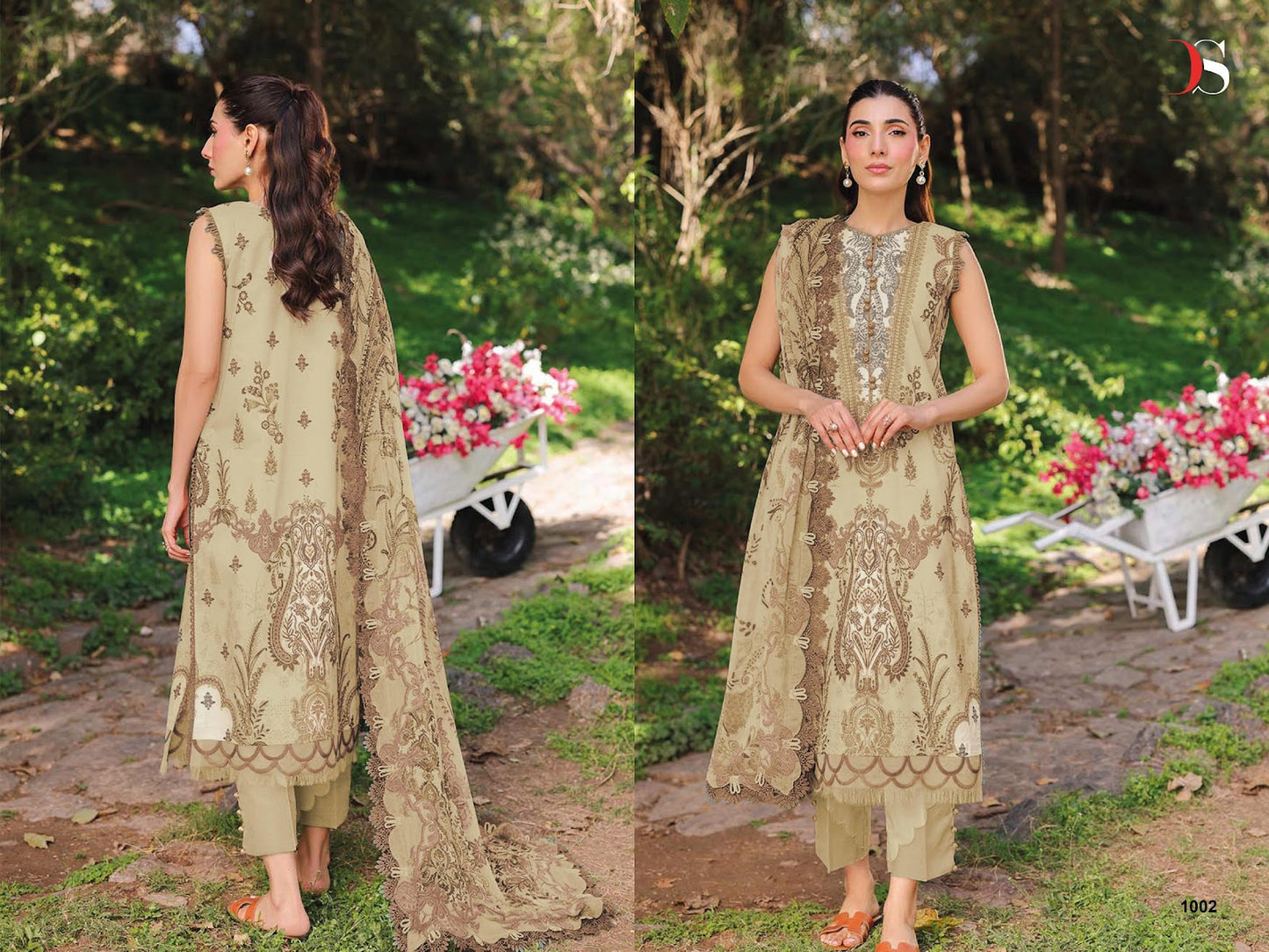 Jade Bliss Lawn 25-2 Deepsy Cotton Pakistani Patch Work Suits Supplier