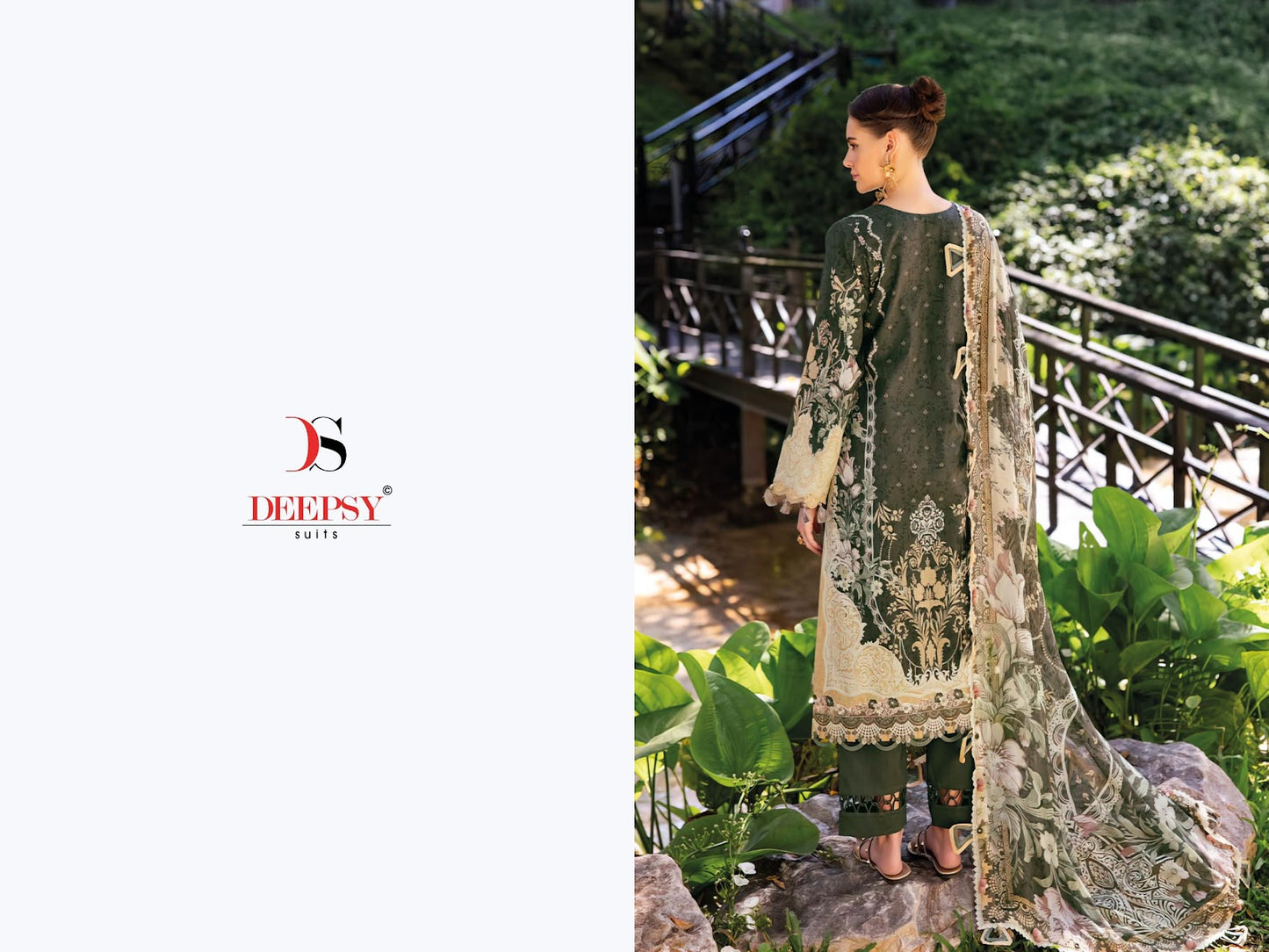 Jade Bliss Lawn 25 Deepsy Cotton Pakistani Patch Work Suits Supplier Ahmedabad