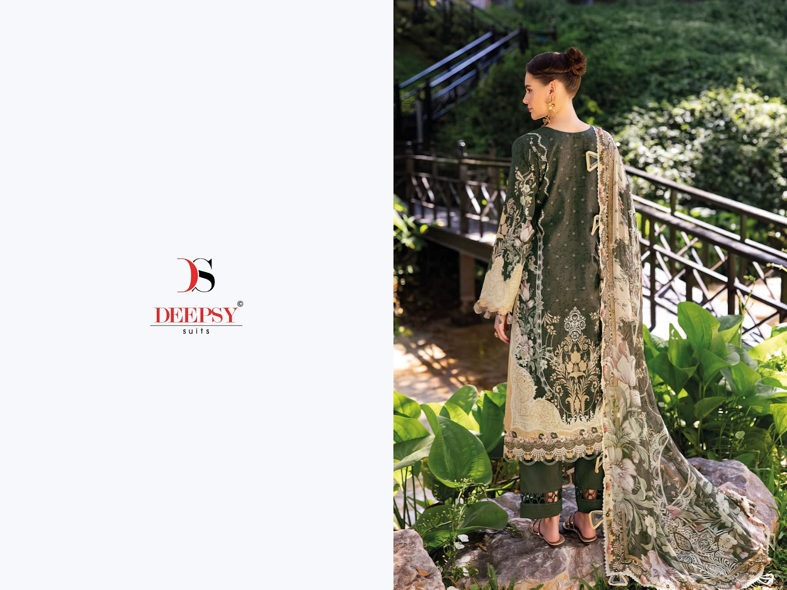 Jade Bliss Lawn 25 Deepsy Cotton Pakistani Patch Work Suits Supplier Ahmedabad