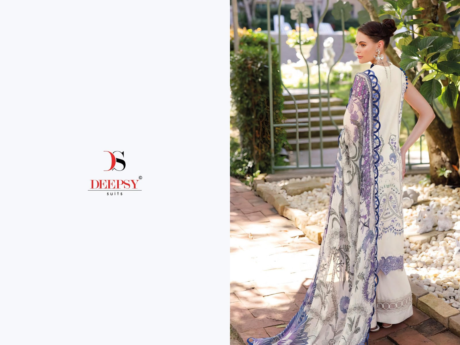 Jade Bliss Lawn 25 Deepsy Cotton Pakistani Patch Work Suits Supplier Ahmedabad