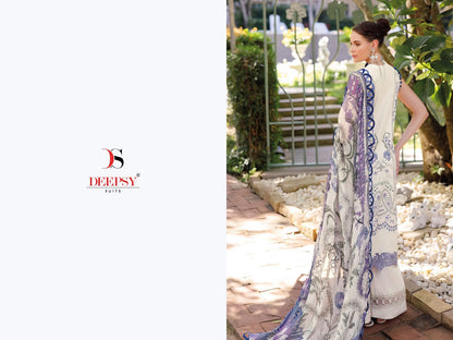 Jade Bliss Lawn 25 Deepsy Cotton Pakistani Patch Work Suits Supplier Ahmedabad