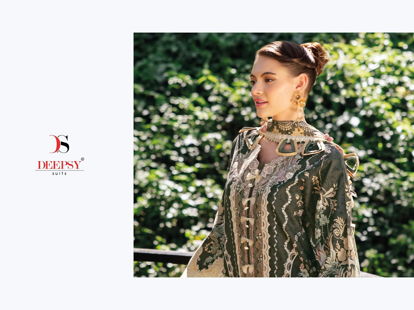Jade Bliss Lawn 25 Deepsy Cotton Pakistani Patch Work Suits Supplier Ahmedabad