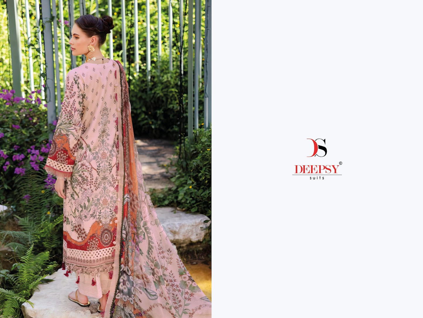Jade Bliss Lawn 25 Deepsy Cotton Pakistani Patch Work Suits Supplier Ahmedabad