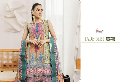 Jade Bliss Remix Shree Fabs Cotton Pakistani Patch Work Suits Wholesaler