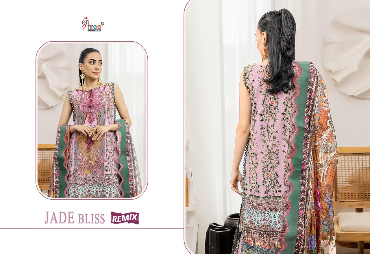 Jade Bliss Remix Shree Fabs Cotton Pakistani Patch Work Suits Wholesaler