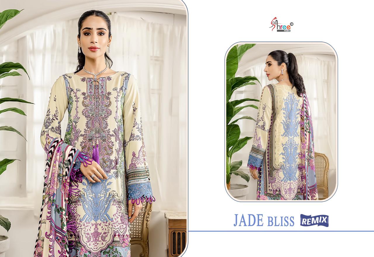 Jade Bliss Remix Shree Fabs Cotton Pakistani Patch Work Suits Wholesaler