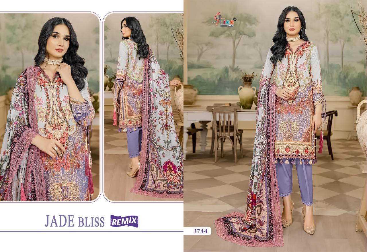 Jade Bliss Remix Shree Fabs Cotton Pakistani Patch Work Suits Wholesaler