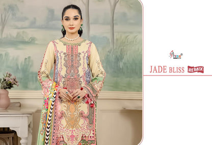 Jade Bliss Remix Shree Fabs Cotton Pakistani Patch Work Suits Wholesaler
