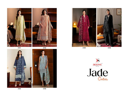 Jade Couture Deepsy Lawn Pakistani Patch Work Suits Wholesale Rate