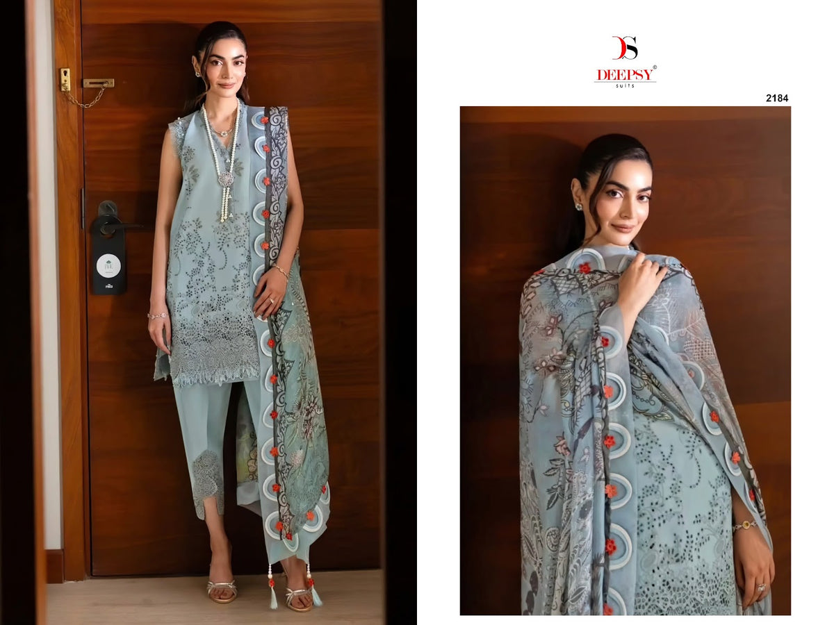 Jade Couture Deepsy Lawn Pakistani Patch Work Suits Wholesale Rate