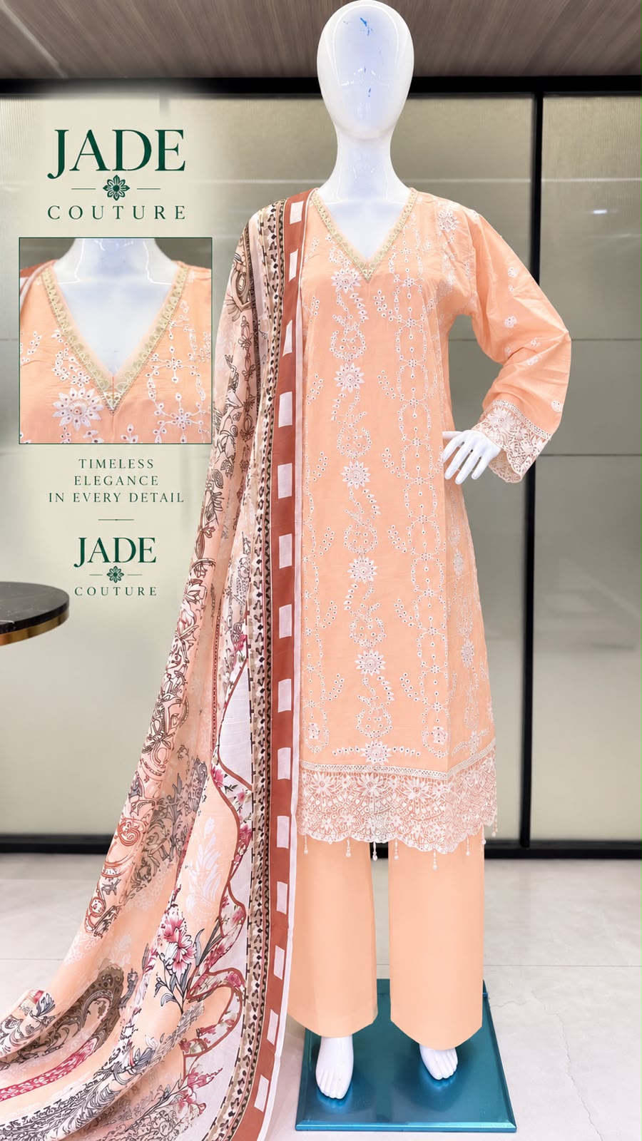 Jade Couture Deepsy Cotton Pakistani Readymade Suits Exporter
