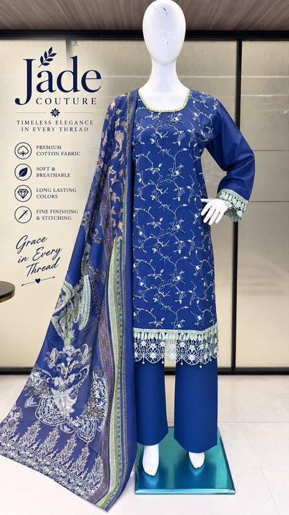 Jade Couture Deepsy Cotton Pakistani Readymade Suits Exporter