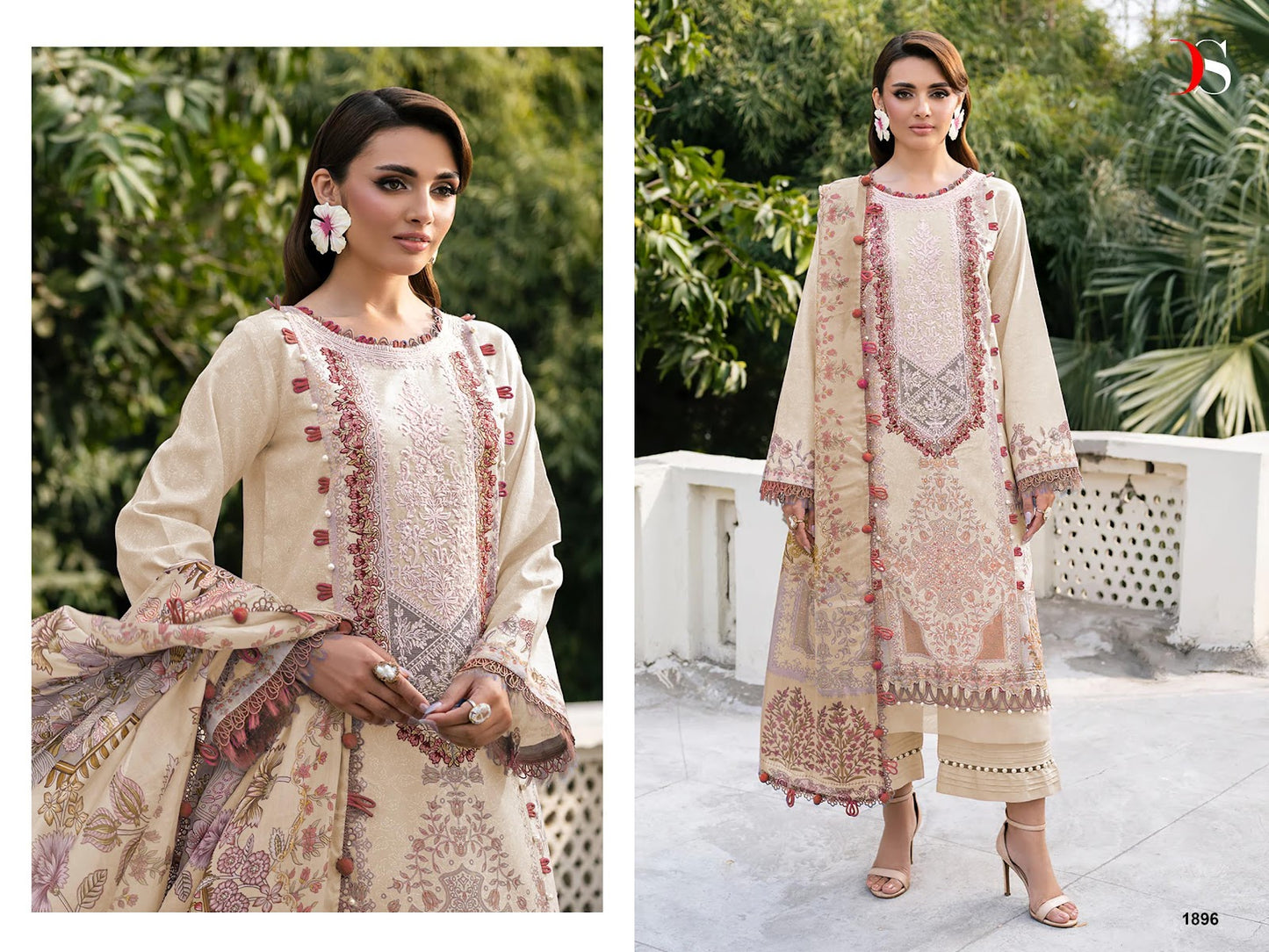 Jade Elara 2 Deepsy Cotton Pakistani Patch Work Suits Wholesale Price