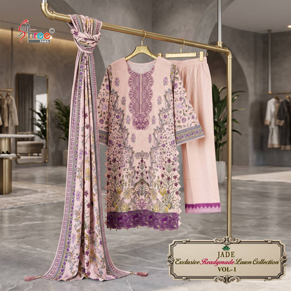 Jade Exclusive Lawn Collection Shree Fabs Cotton Pakistani Readymade Suits Wholesale Price