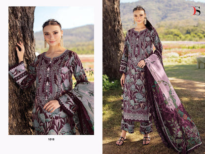 Jade Flora 25-2 Deepsy Cotton Pakistani Patch Work Suits Wholesaler Gujarat