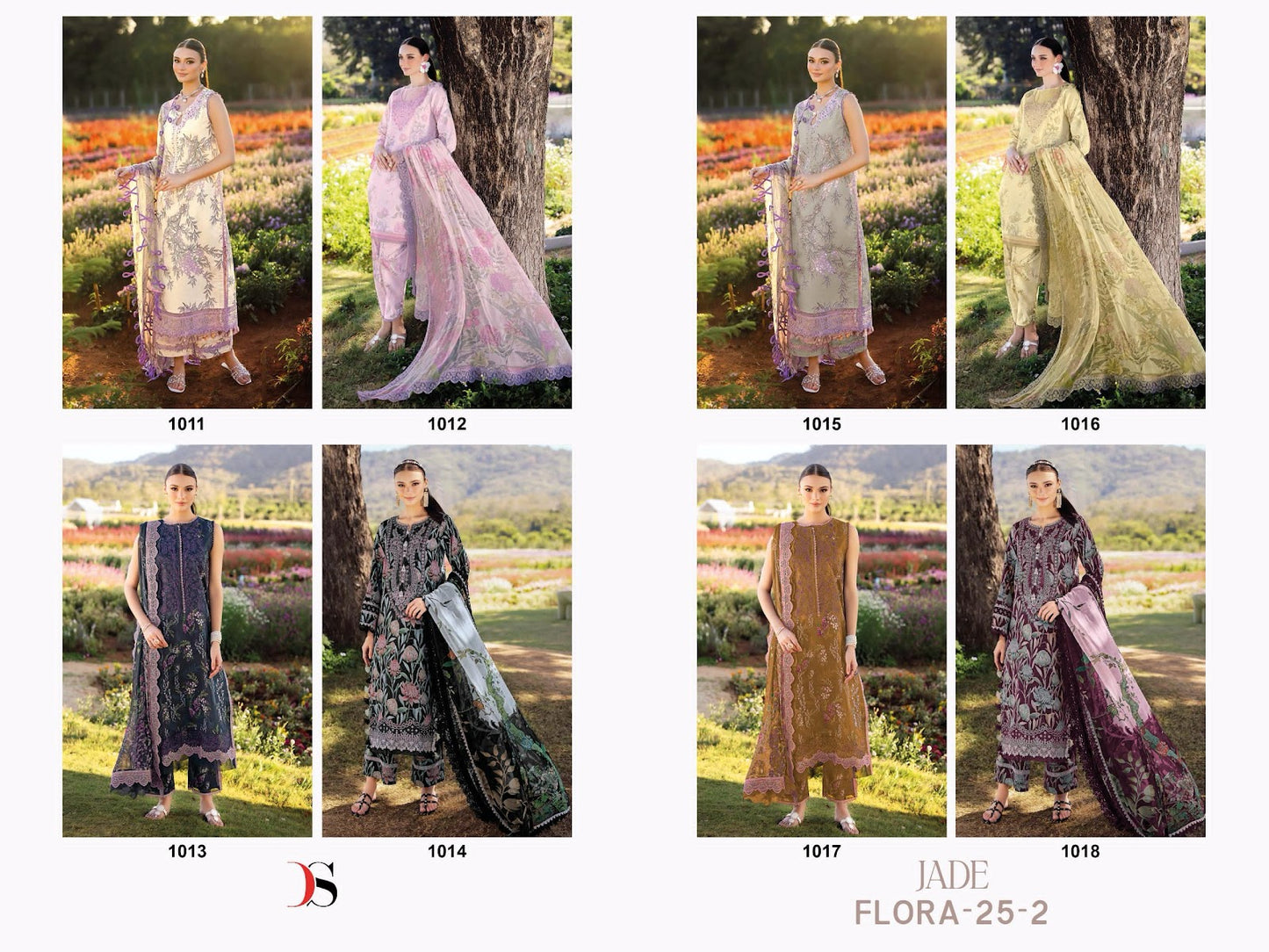 Jade Flora 25-2 Deepsy Cotton Pakistani Patch Work Suits Wholesaler Gujarat