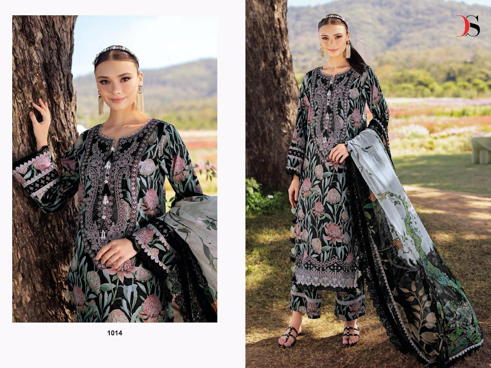 Jade Flora 25-2 Deepsy Cotton Pakistani Patch Work Suits Wholesaler Gujarat