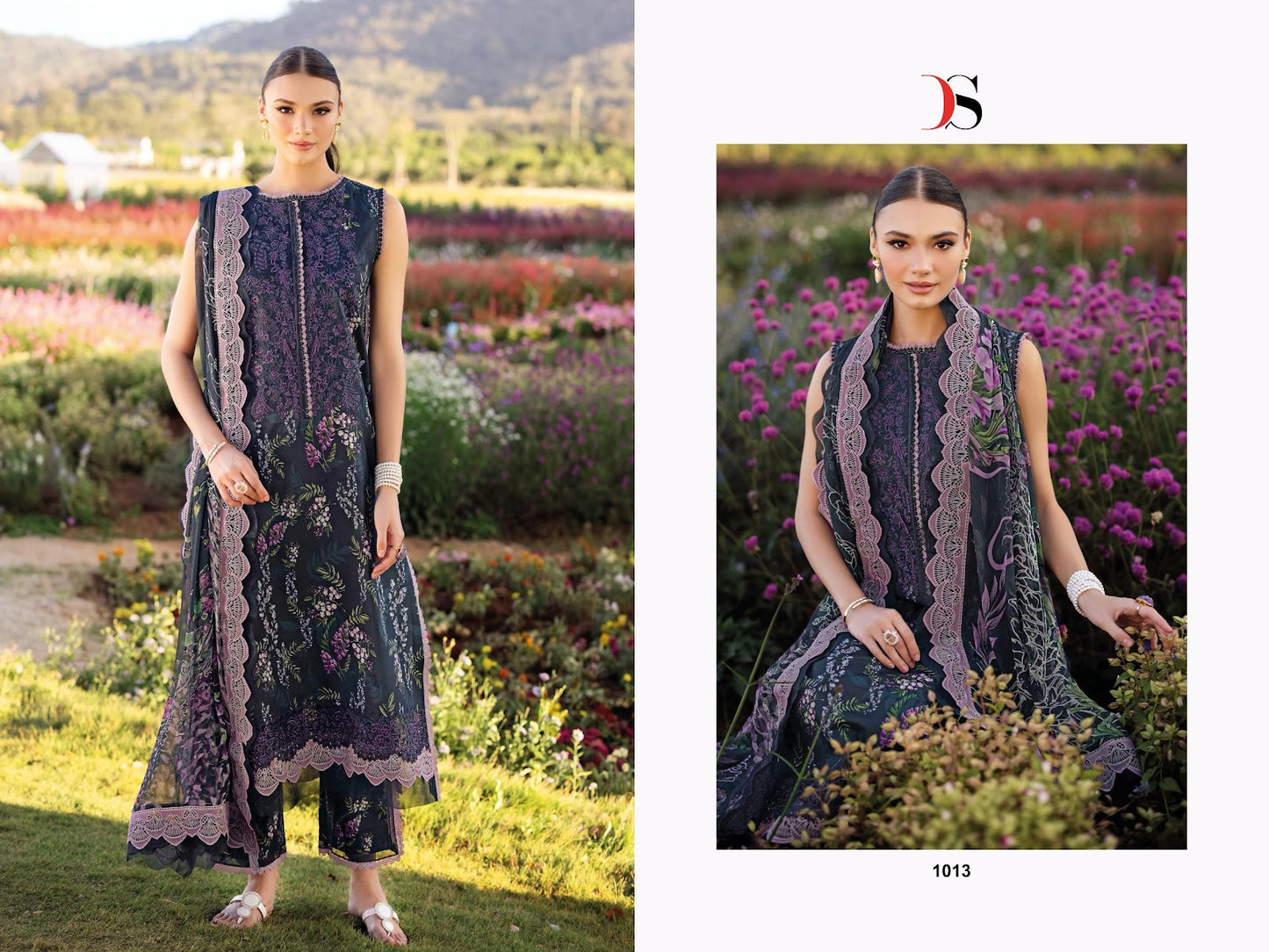 Jade Flora 25-2 Deepsy Cotton Pakistani Patch Work Suits Wholesaler Gujarat