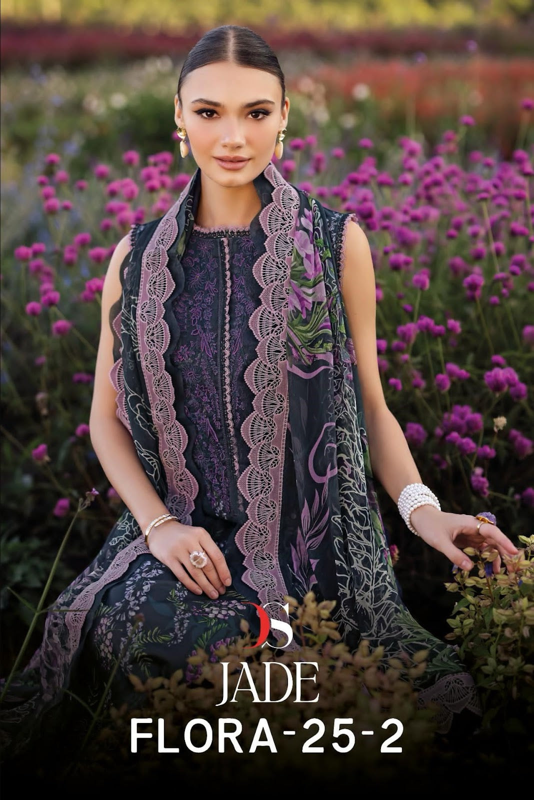 Jade Flora 25-2 Deepsy Cotton Pakistani Patch Work Suits Wholesaler Gujarat