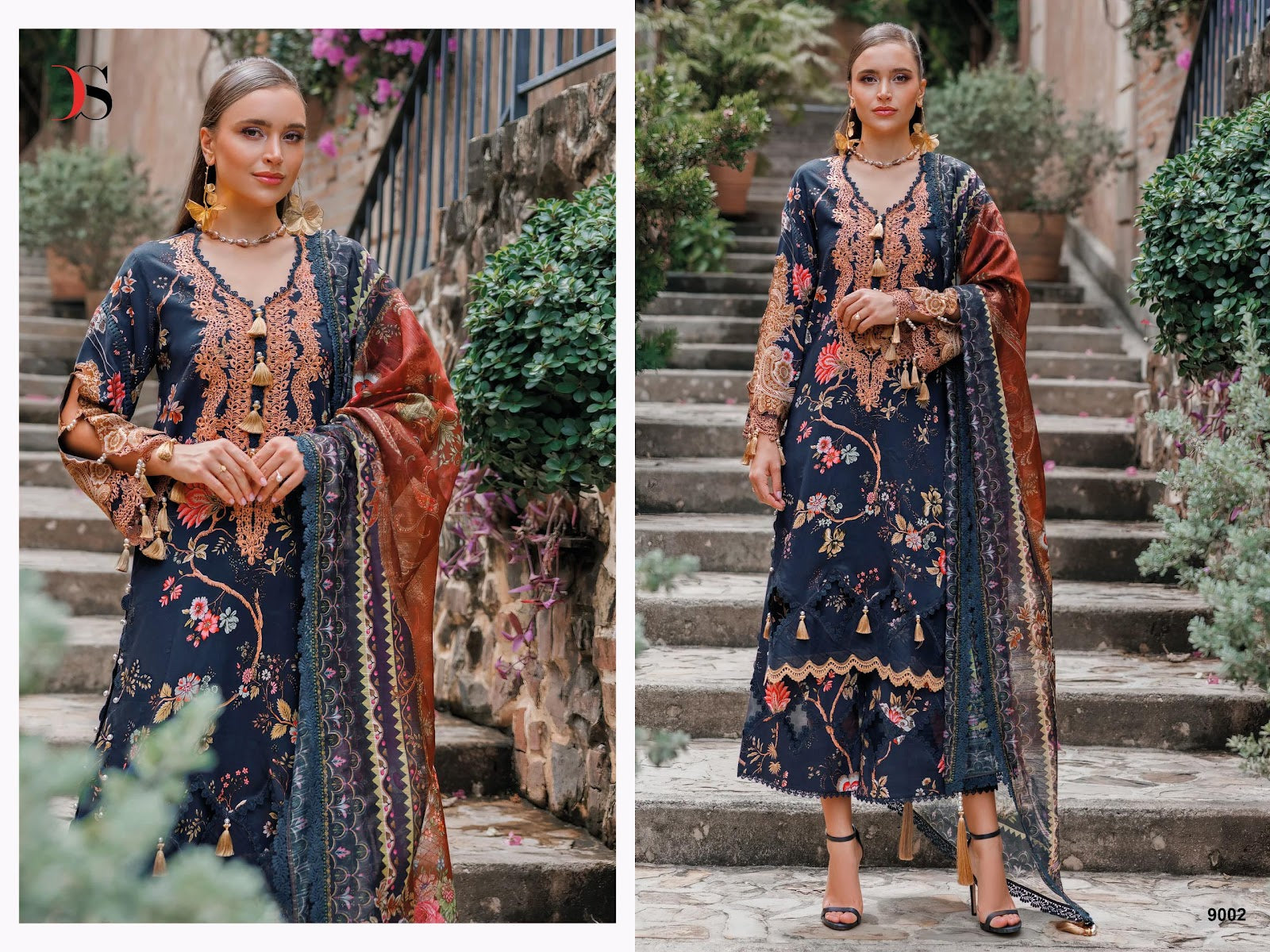 Jade Flora 25 Rayon Collection Deepsy Pakistani Patch Work Suits Wholesaler